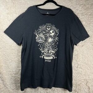 Tim Burton's The Nightmare Before Christmas Disney Mens T-Shirt Gray Heather XL